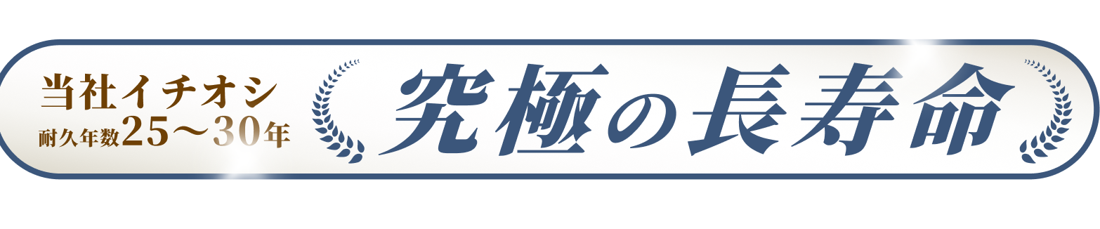 当社イチオシ耐久年数25〜30年 究極の長寿命