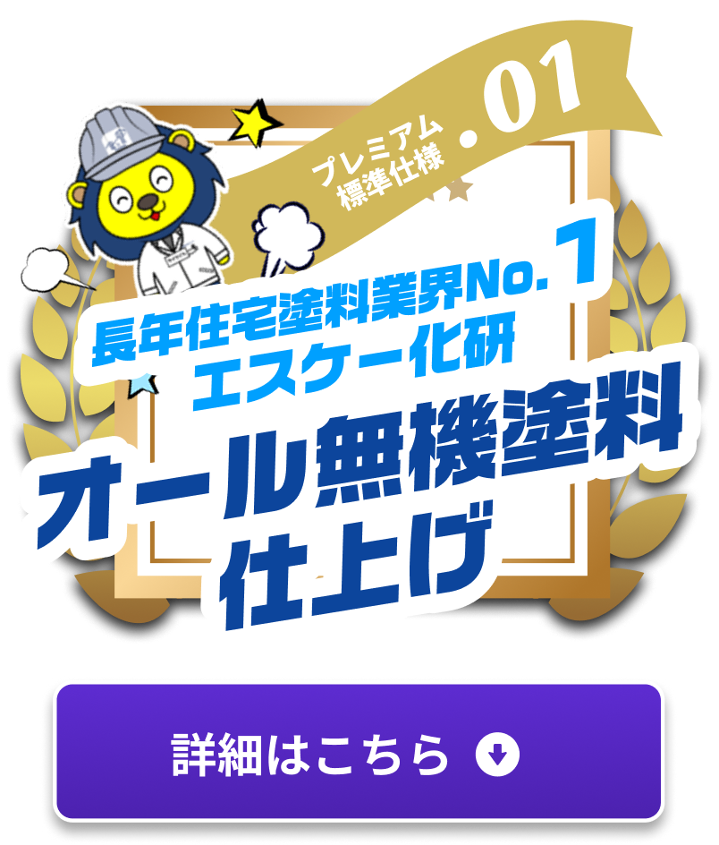 長年住宅塗料業界No.1 スケー化研 オール無機塗料仕上げ 詳細はこちら