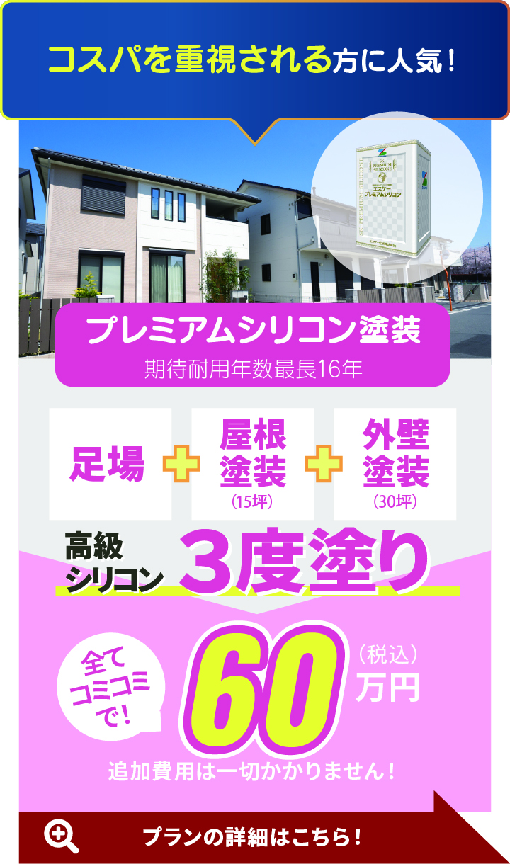 3度塗りプレミアムシリコン塗装 60万円